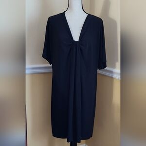 Banana Republic Elegant Black V-Neck Faux Wrap Dress NWOT Size XL